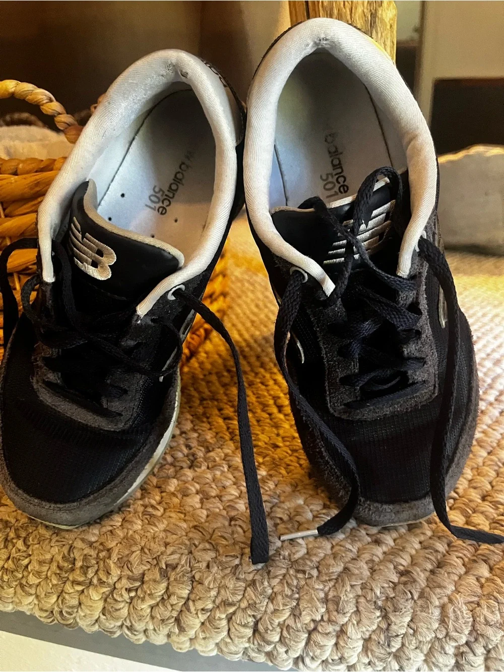 New Balance Dark Navy Lace-Up Sneakers with Cream Midsole